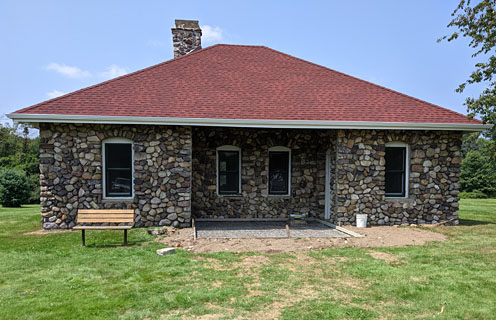 Creamery roofing entrance restoration