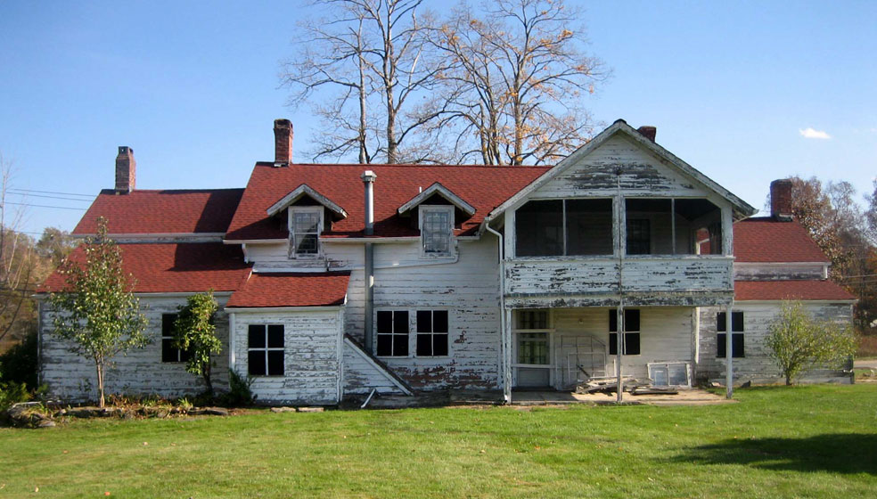 Wallisch Homestead rear of house before restoration