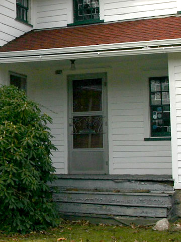 restoration of office porch before